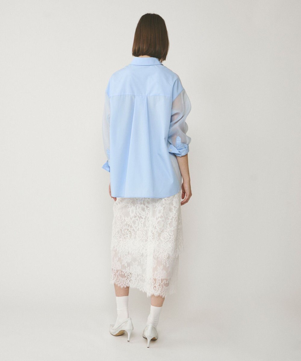 GRACE CONTINENTAL シアーコンビオーバーシャツ 