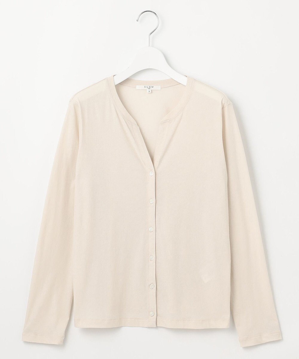 23区 【SLOW/一部店舗限定】シアーツイストシングルジャージー カーディガン 