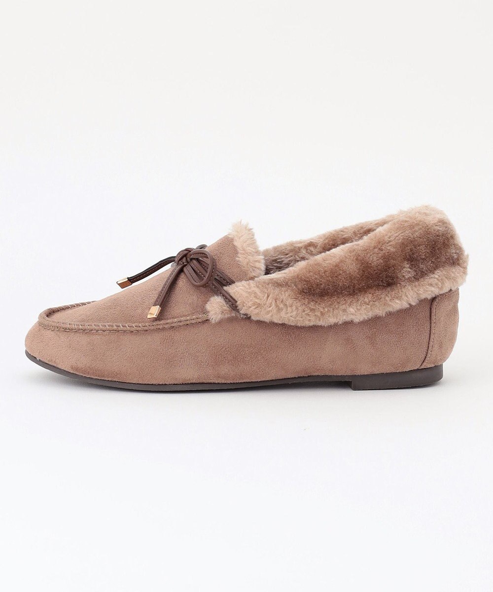 ANY SIS リボンフェイクファー モカシン 