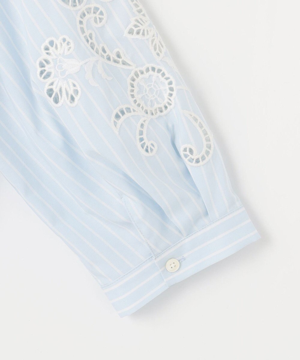 自由区 S エンブロイダリーブロードパフスリーブ ブラウス 