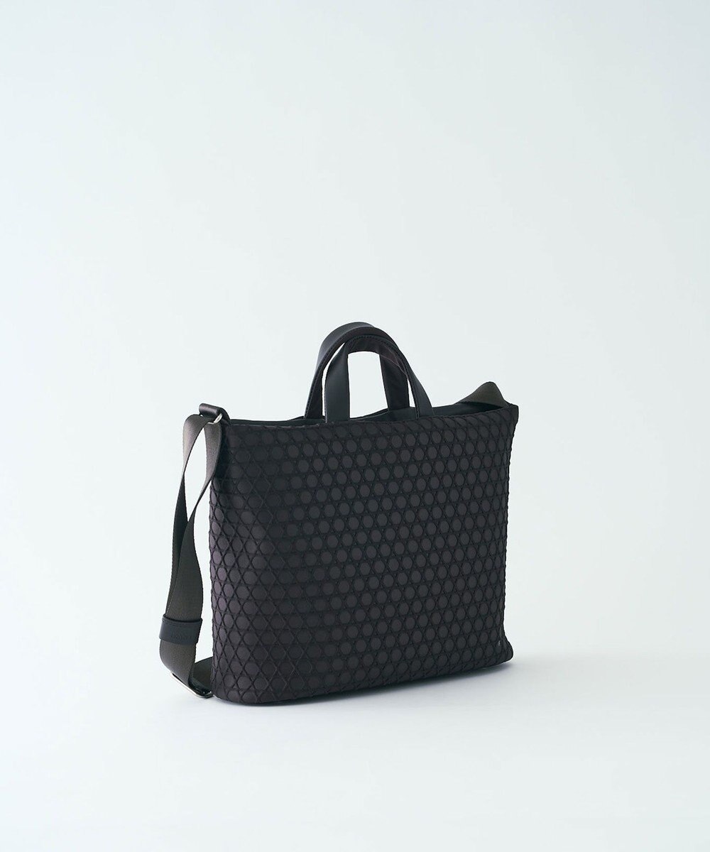 MIYABIYA LAQUOH【撥水加工】篭目柄エンボスボンディング スリム２WAYトート 