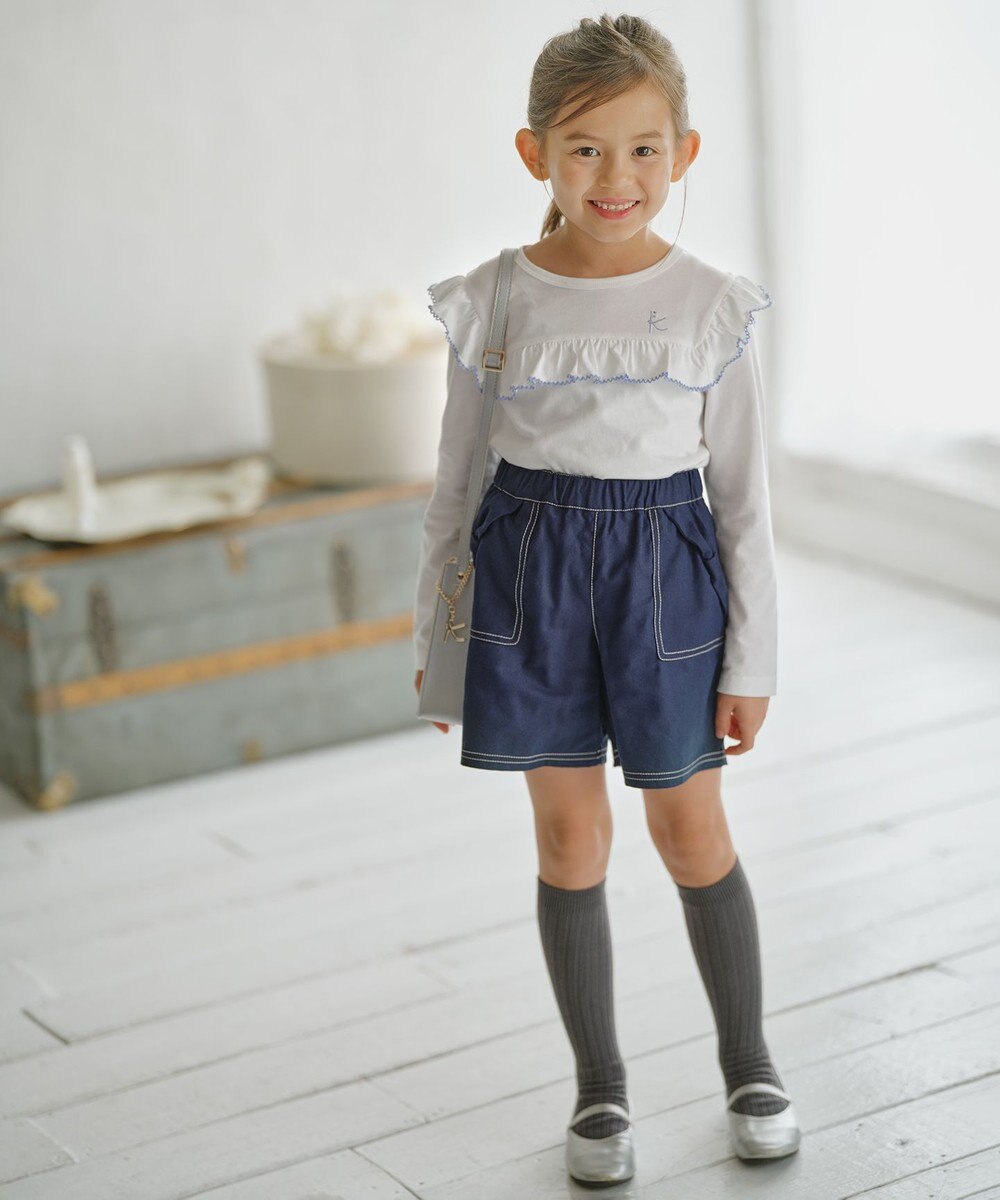 組曲 KIDS 【110-140㎝】リボンポケット ショートパンツ 