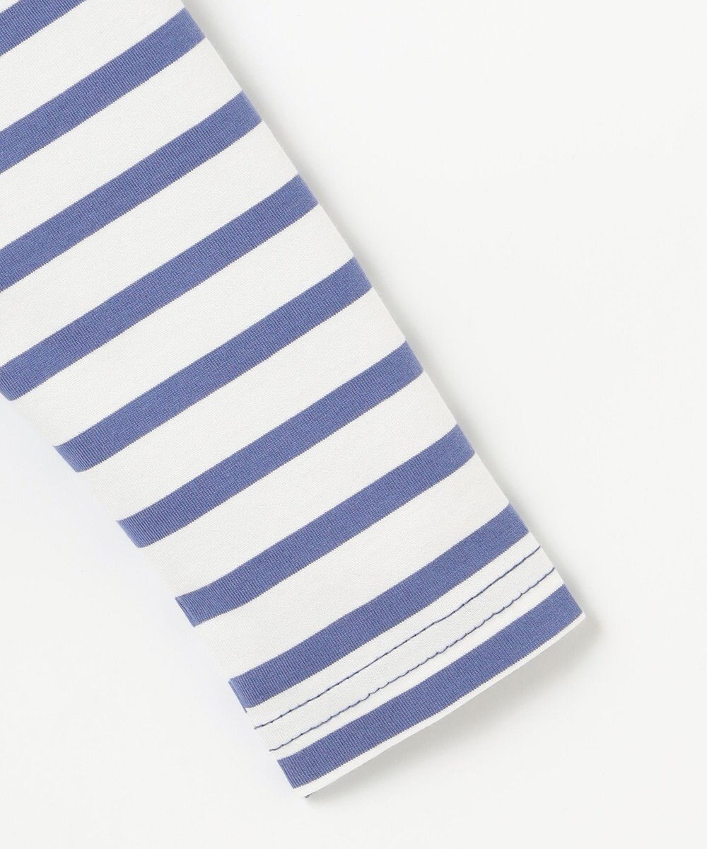 組曲 KIDS 【90-100㎝】フラワー刺繍ボーダー Tシャツ 