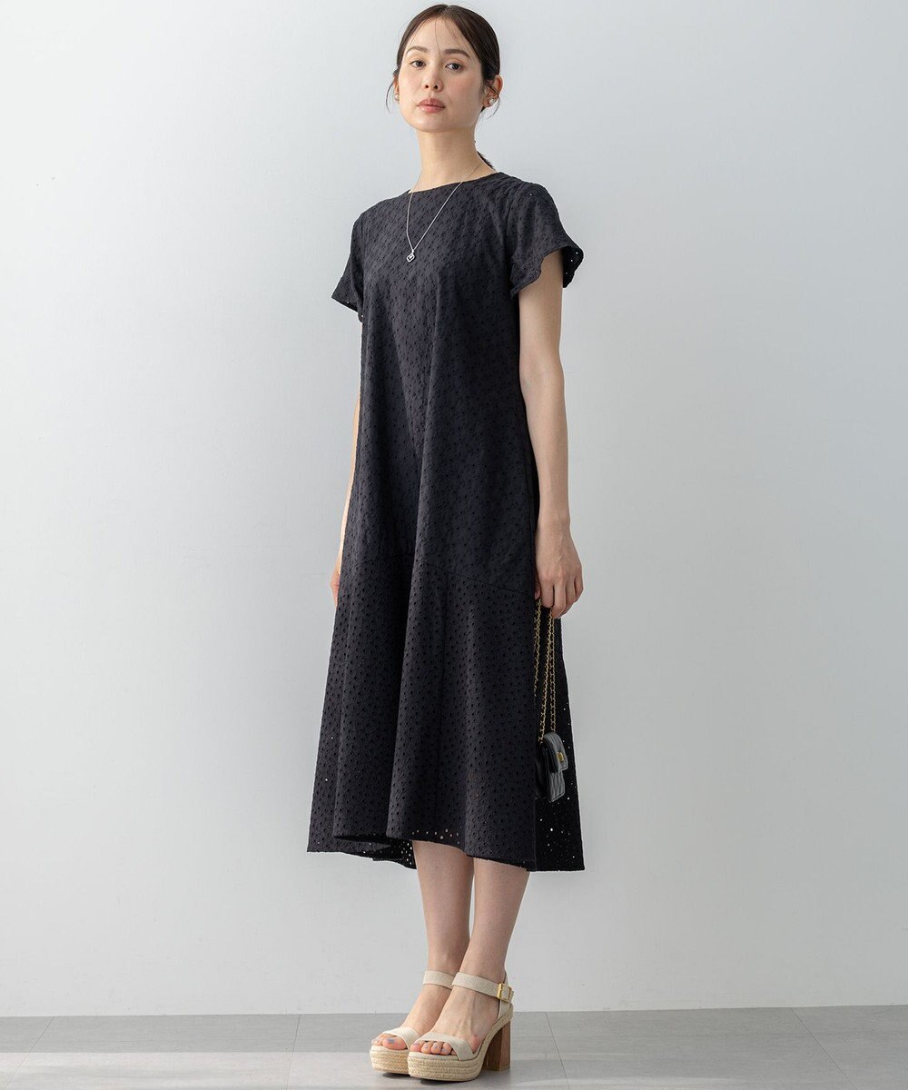 組曲 エンブロイダリーレースフレアスリーブ ワンピース 