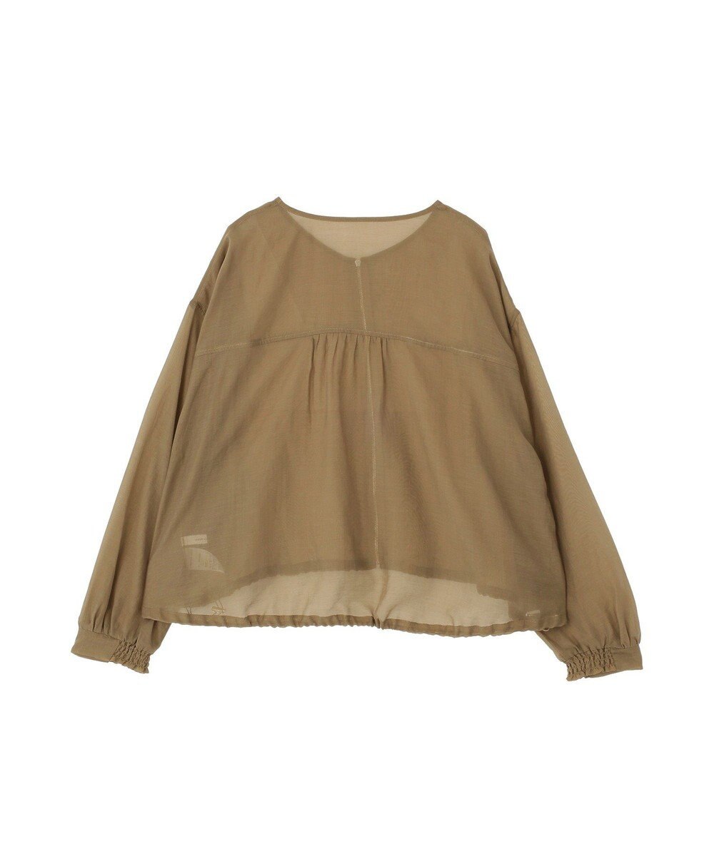 AMERICAN HOLIC 【WEB限定】ノーカラーシアーZIPブルゾン 