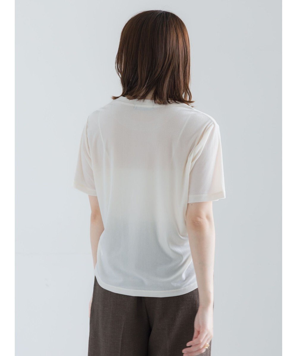 Te chichi シアーベロアロゴ刺繍Tシャツ 