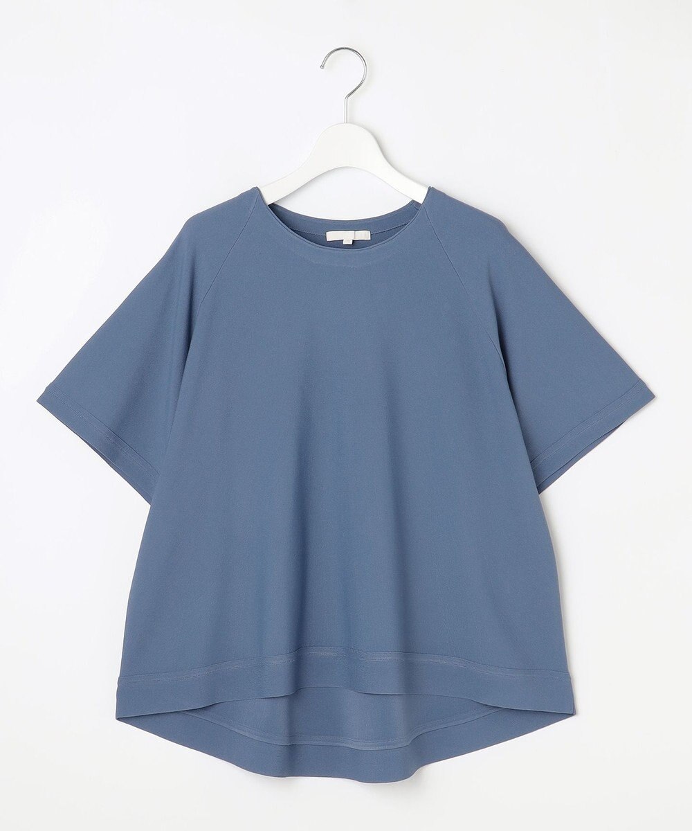 自由区 【接触冷感・UVカット・洗える】クレープストレッチAライン ニット 