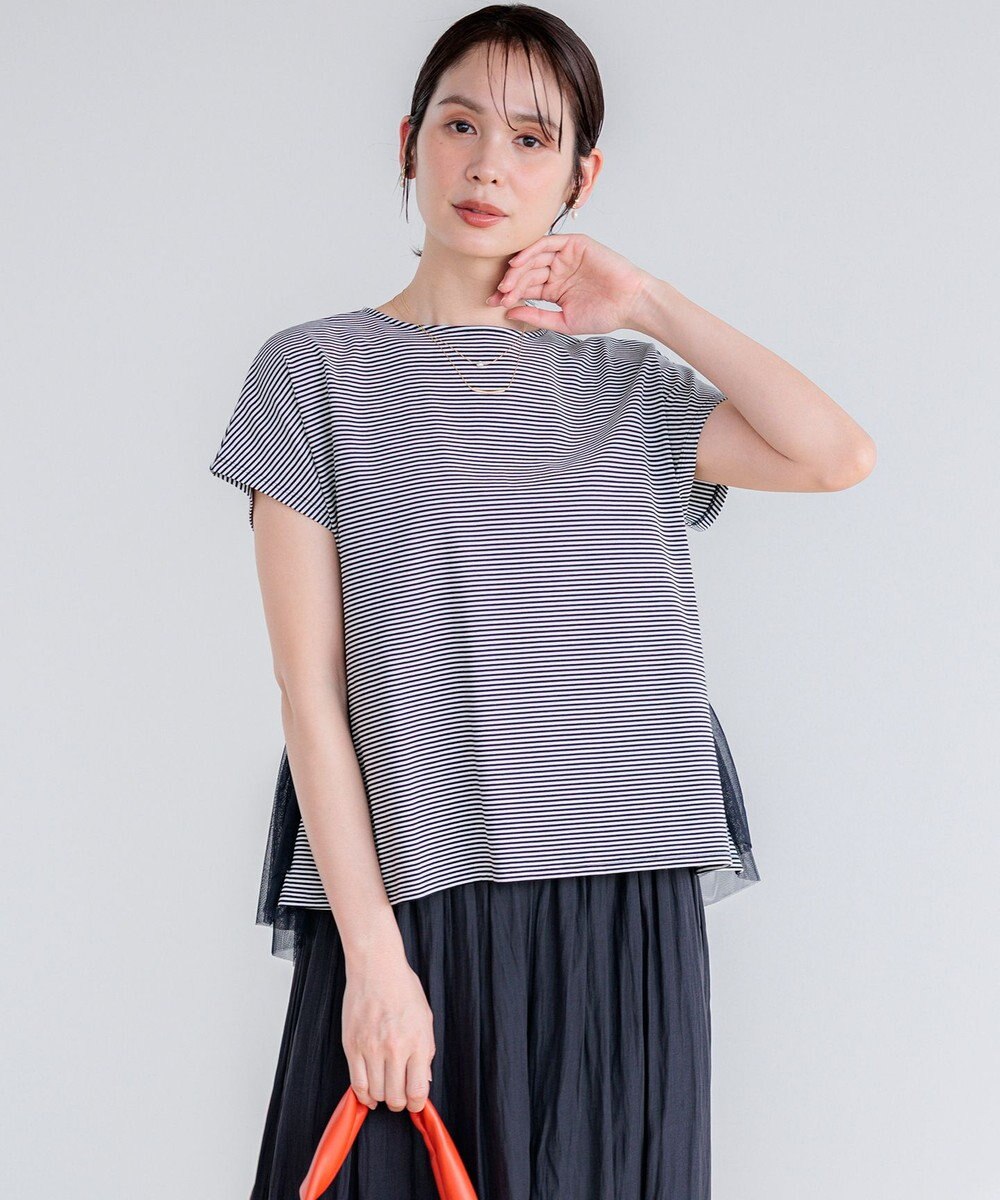 組曲 【先行予約】GIZAコットンチュールコンビ カットソー 