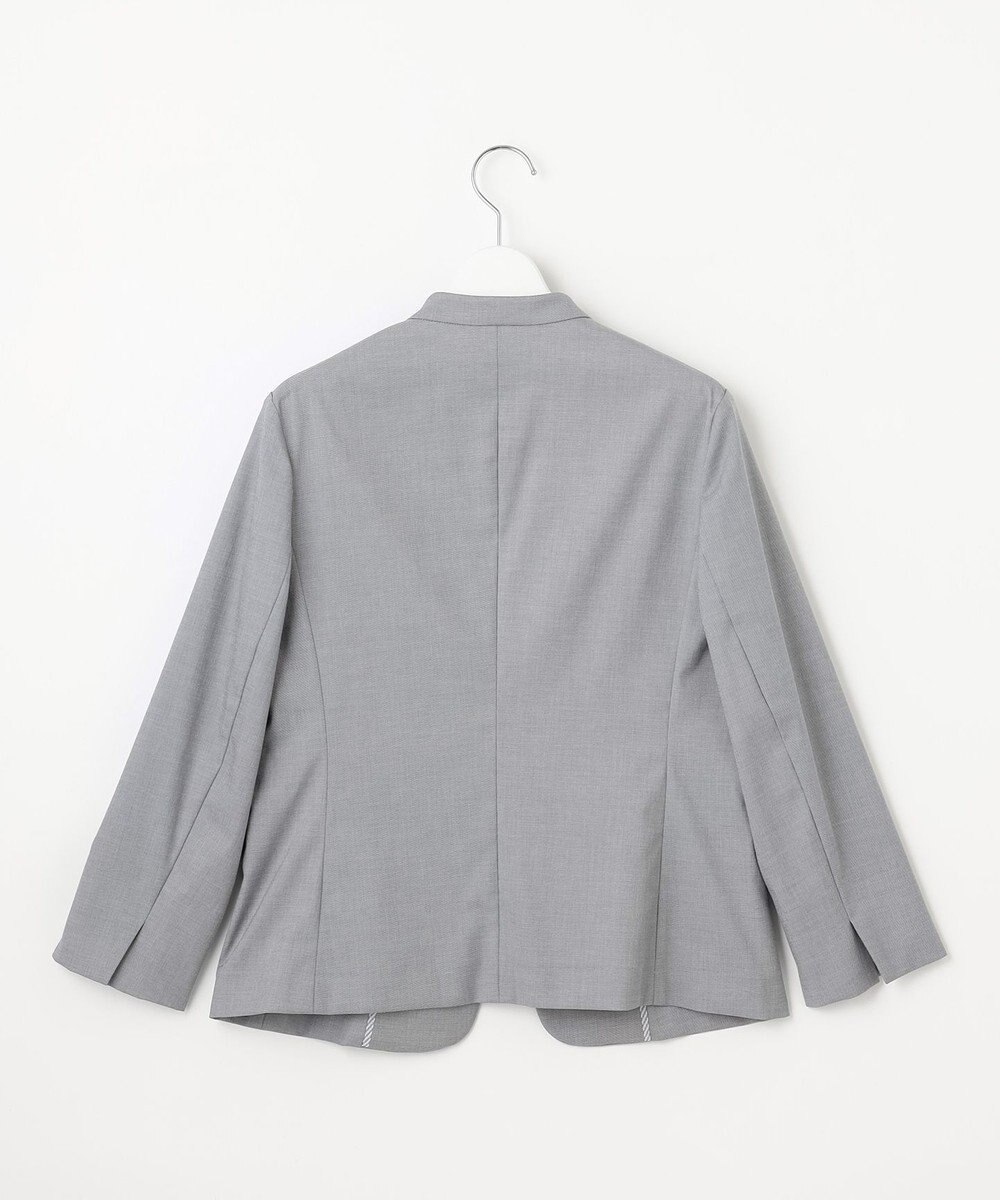 J.PRESS LADIES 【セットアップ対応・洗える・撥水】コットンFITTY ノーカラー ジャケット 