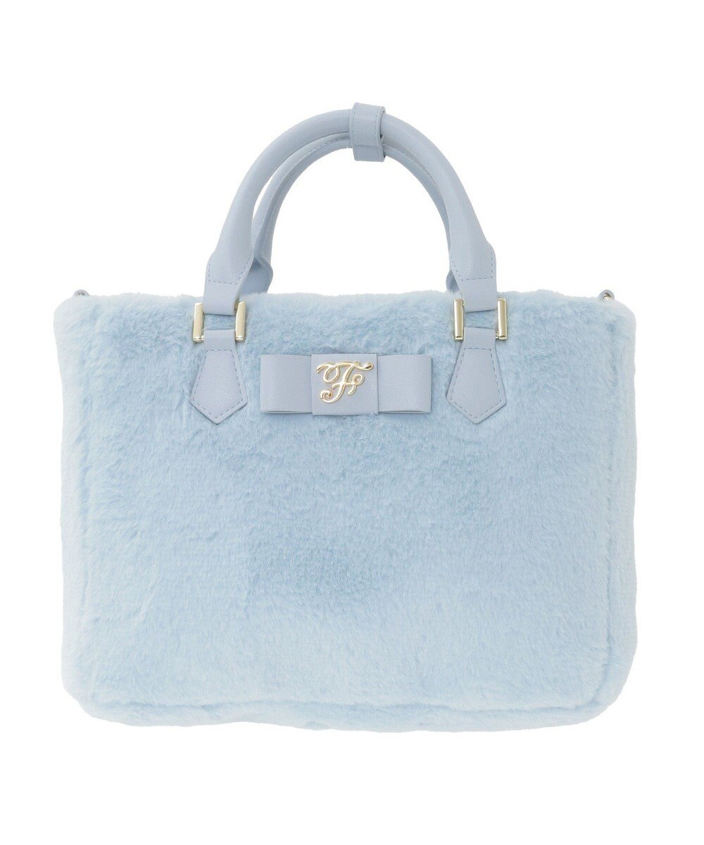 Maison de FLEUR 【限定カラーあり】フェイクファー中仕切りバッグ 