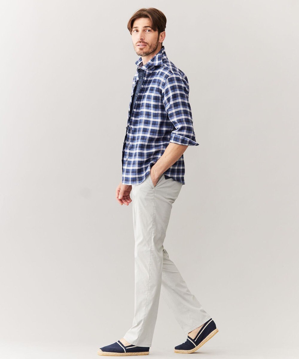 JOSEPH ABBOUD 【キングサイズ・リネン素材/清涼感/吸水速乾】リネンハニカム 半袖 ポロシャツ 