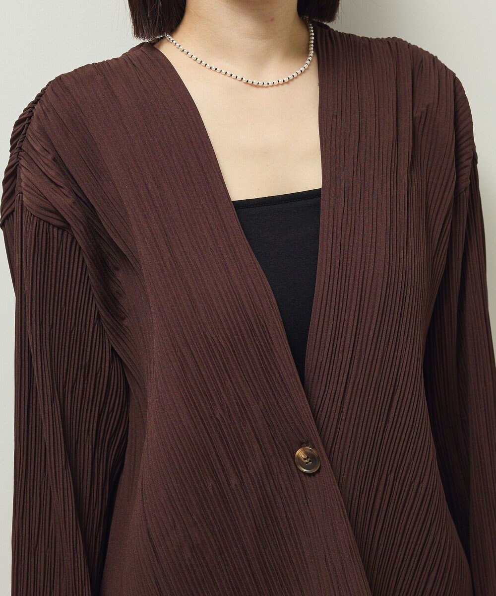 Green Parks ・ＥＬＥＮＣＡＲＥ　ＤＵＥ　プリーツノーカラージャケッ 