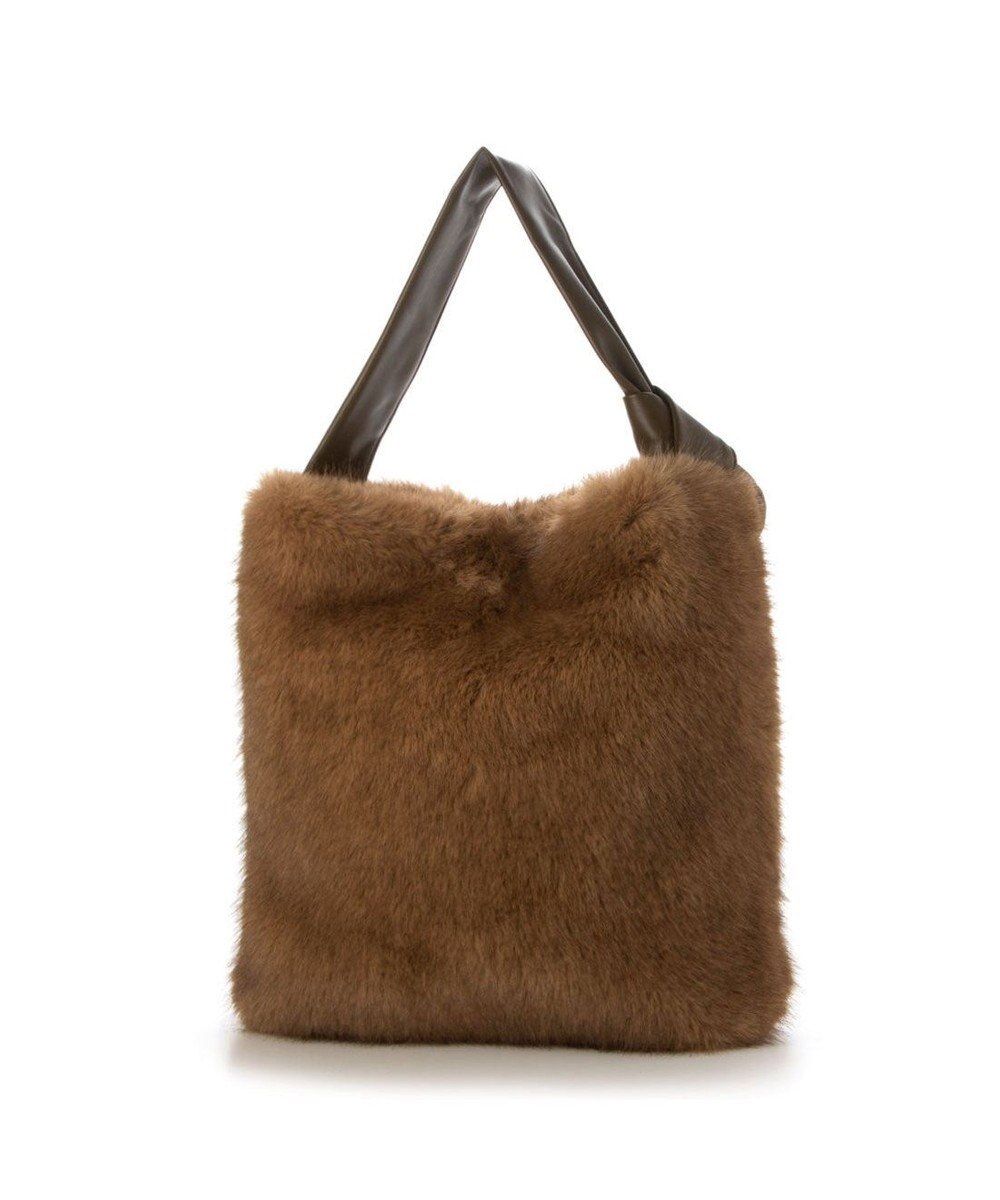 UNBILLION カシュカシュ cachecache / リボンワンハンドルミンク風エコファートート 