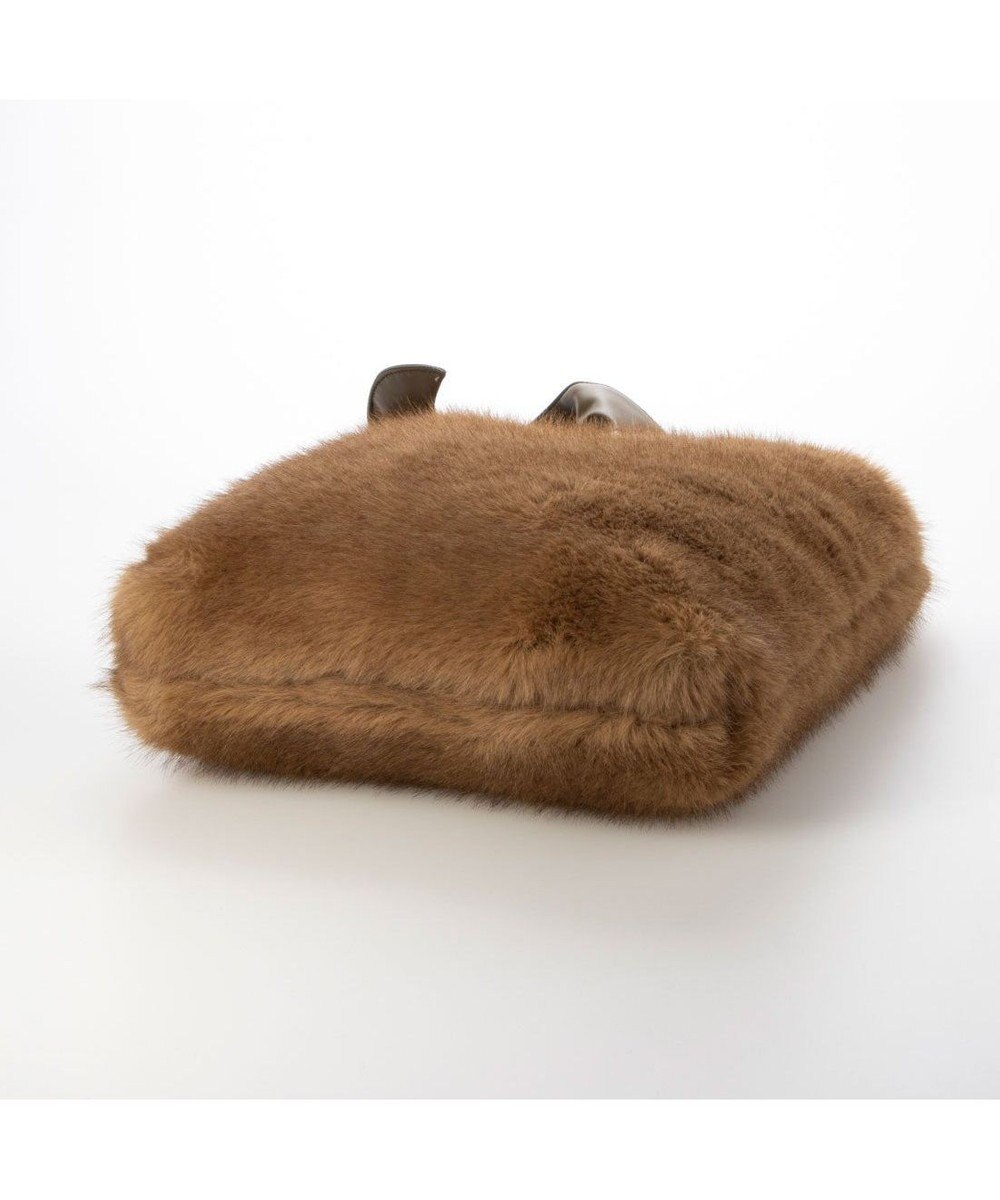 UNBILLION カシュカシュ cachecache / リボンワンハンドルミンク風エコファートート 