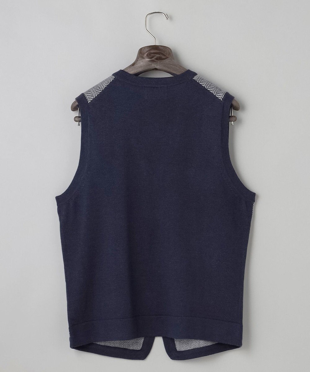 GOTAIRIKU 体温調整に【洗える/チクチクしにくい/ピリングしにくい】イタリア糸 ハイゲージ ベスト_WOOL100% 