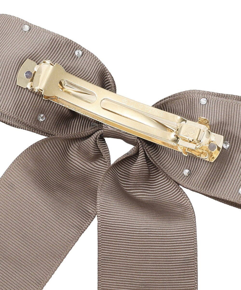 Maison de FLEUR ビジューグログランリボンバレッタ 