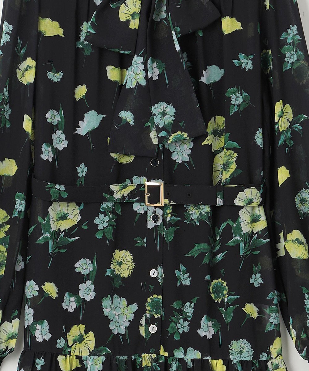 GRACE CONTINENTAL グラデフラワープリントワンピース 