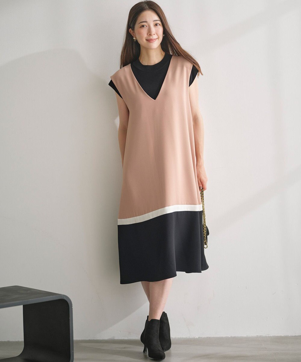 組曲 L 【2SET・WEB限定】バイカラー ジャンスカニットセット 