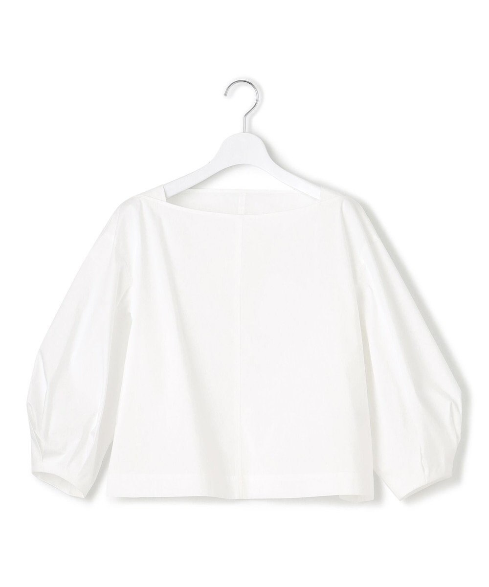 23区 L 【一部店舗限定/洗える】ハイカウントウェザーストレッチ ボートネック コンパクト ブラウス 