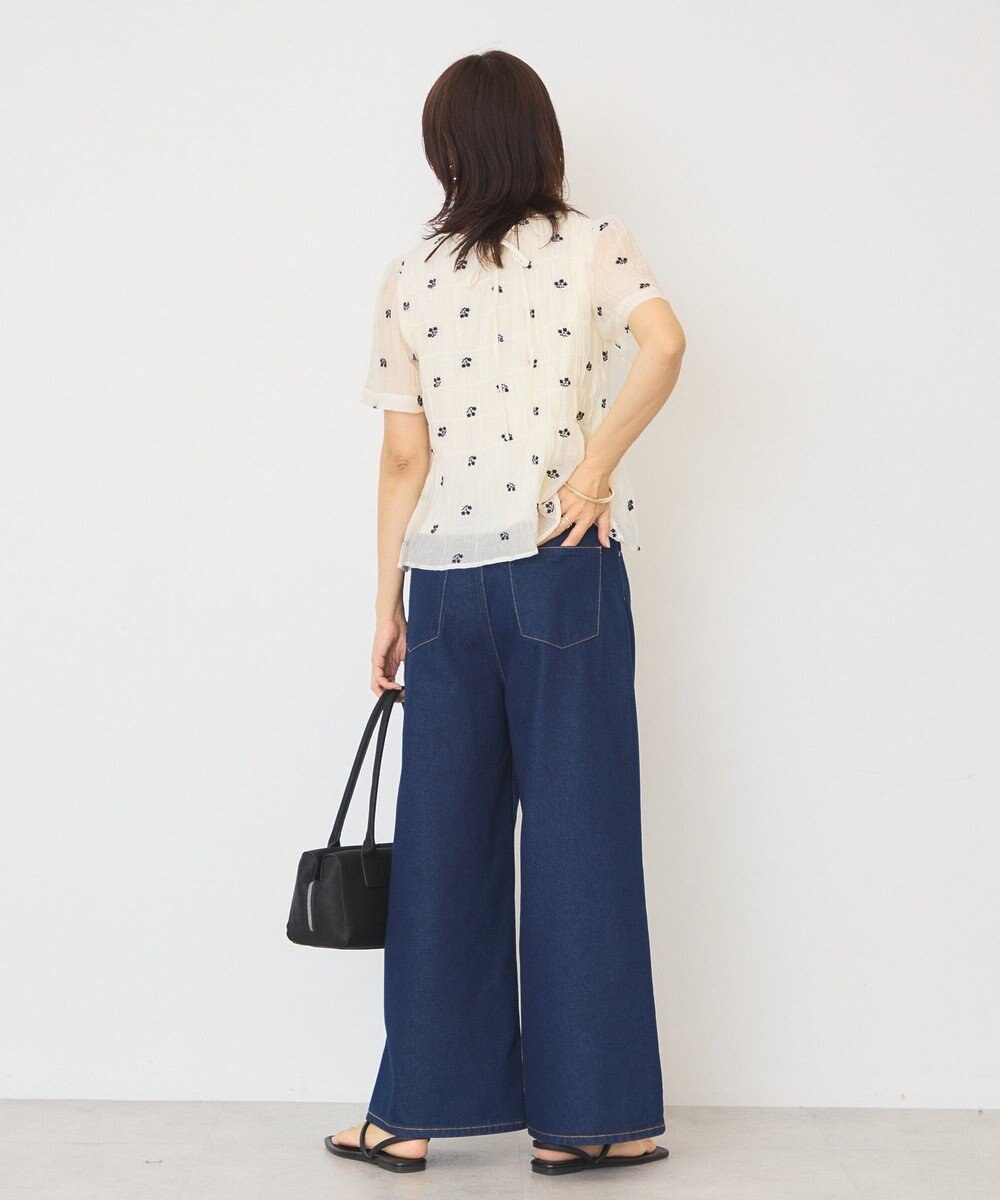 AMERICAN HOLIC 花柄刺繍シャーリングブラウス 