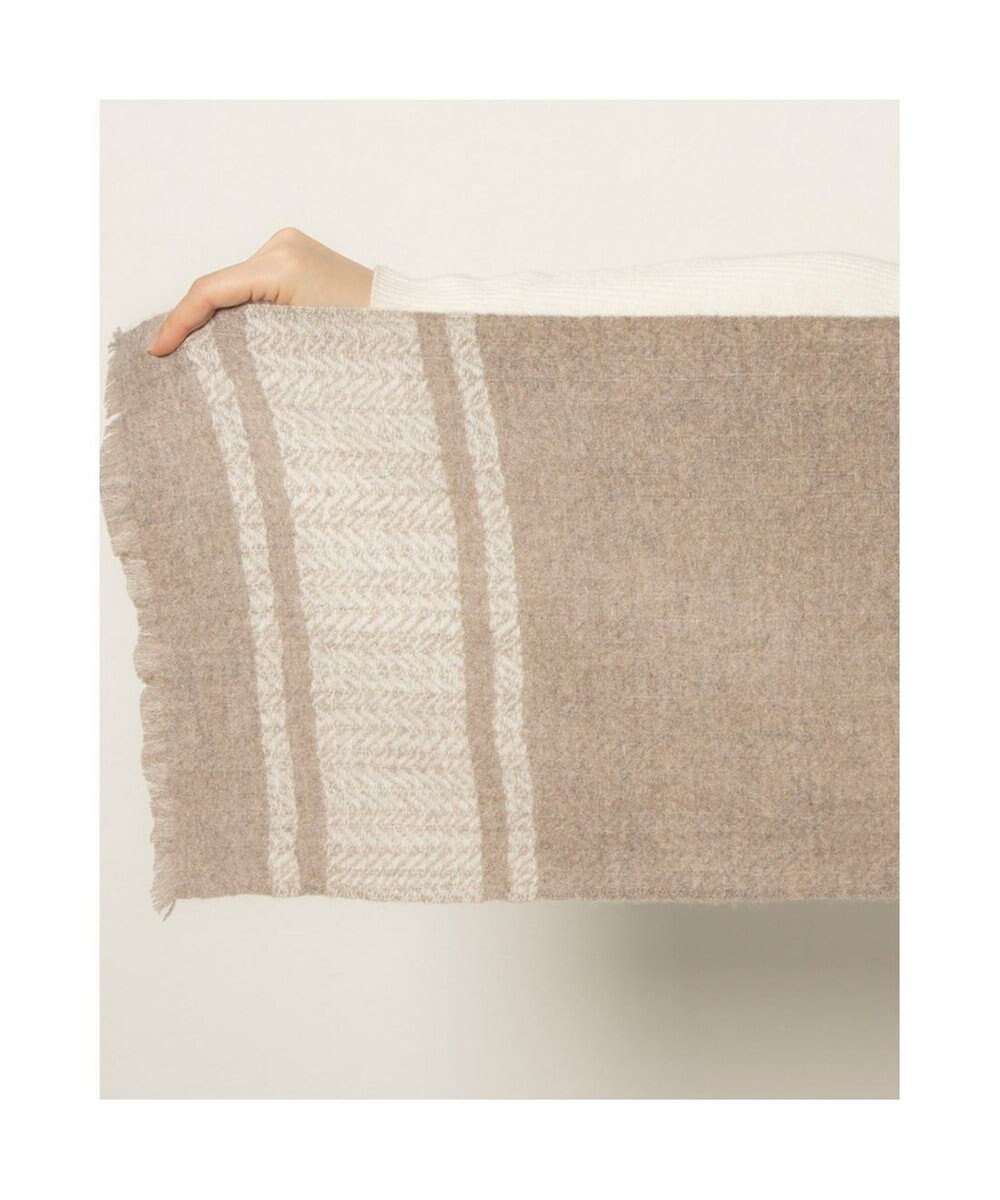 UNBILLION カシュネ cache nez / カシミヤボーダー縮絨マフラー 