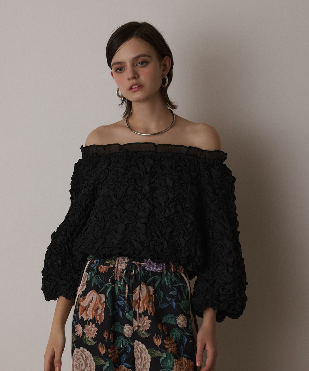 GRACE CONTINENTAL シャーリングトップ 