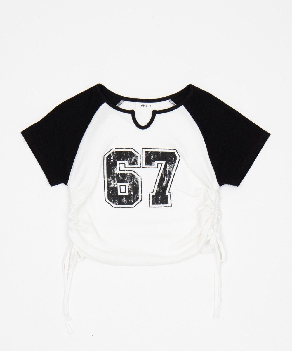 WEGO キーネックサイドレースアップちびT 