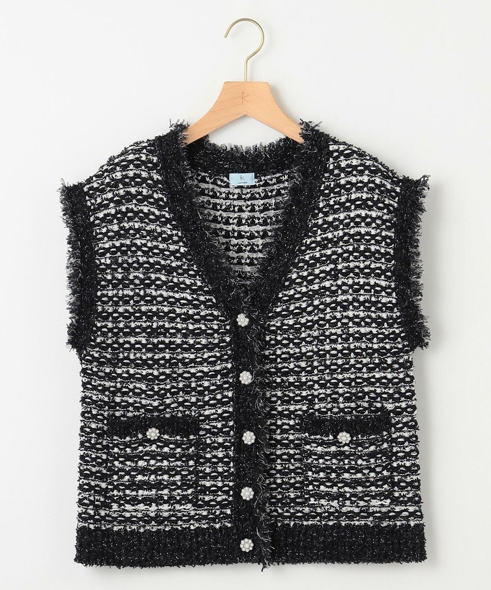 組曲 フリンジニット ベスト 