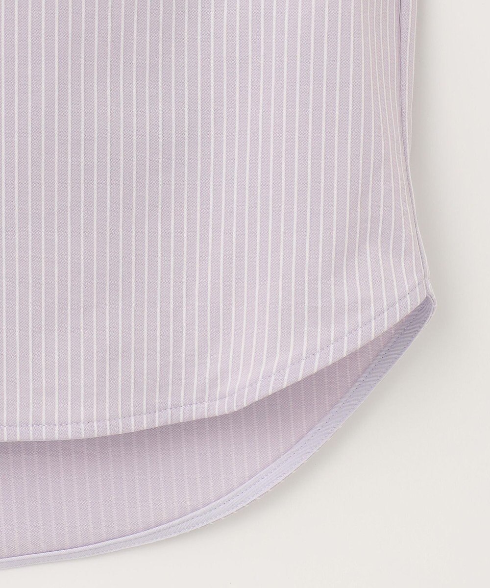 J.PRESS LADIES L ピンストライプジャージー バンドカラー スキッパー カットソー 