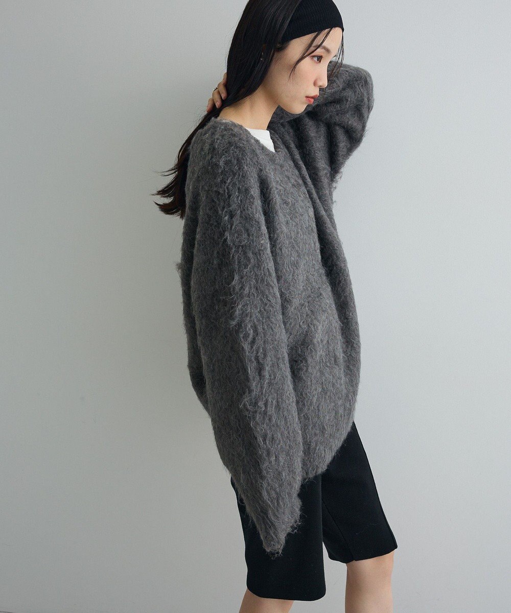 Green Parks 前後２ｗａｙキーネックシャギーニット 