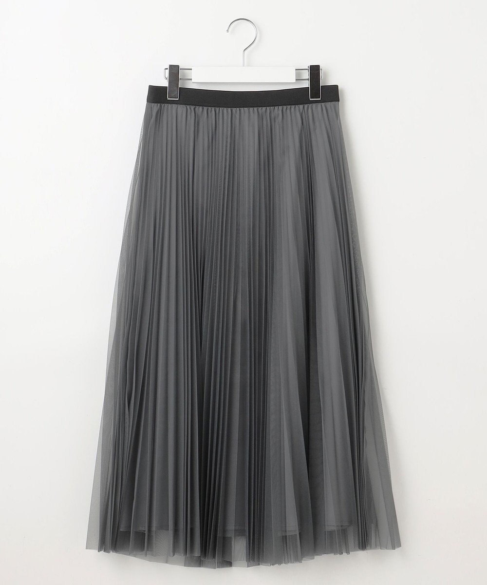 J.PRESS LADIES L 【WEB限定カラーあり・洗える】ハイゲージチュール プリーツ スカート 