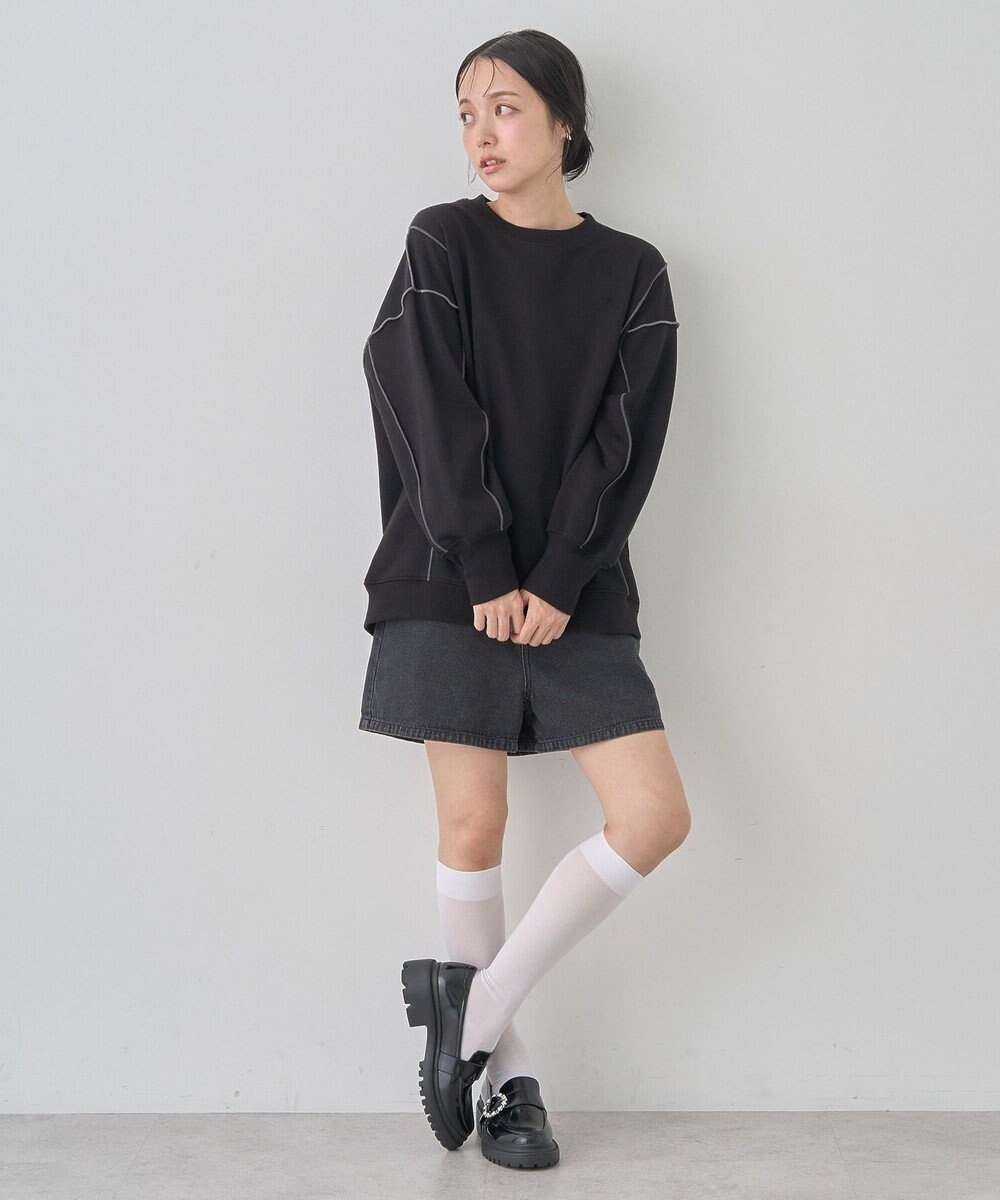 earth music&ecology 配色ルーズチュニック 