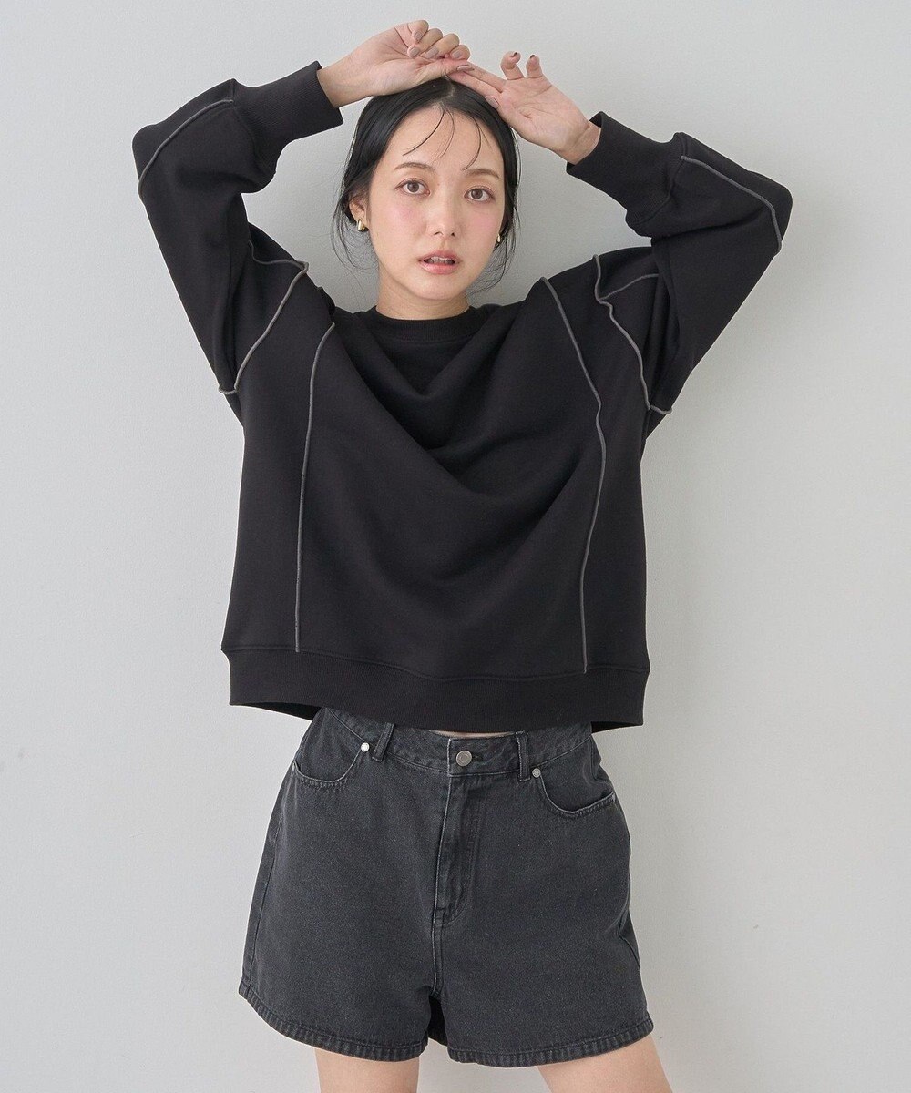 earth music&ecology 配色ルーズチュニック 