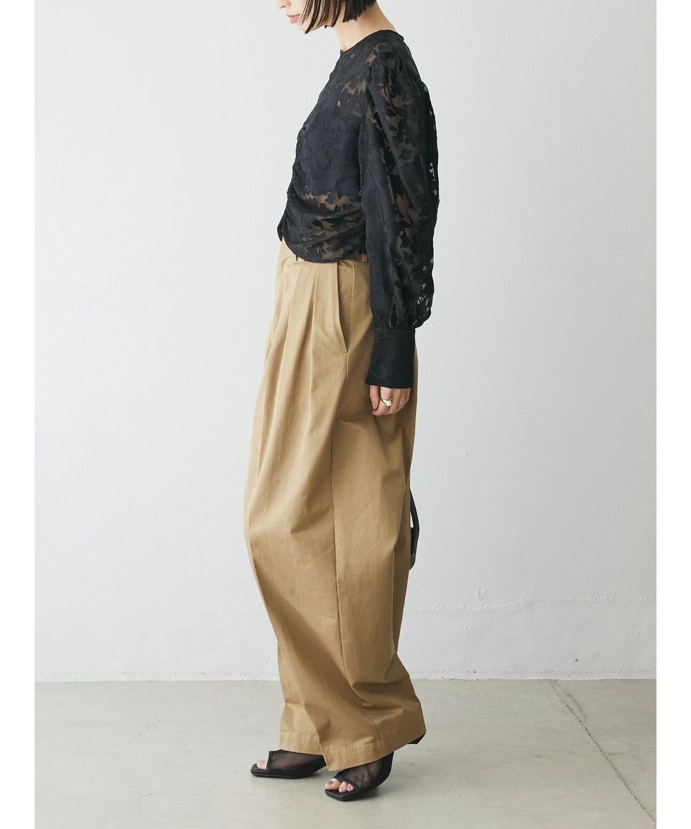 Green Parks AnriettMusee 花柄オパールシャーリングブラウス 