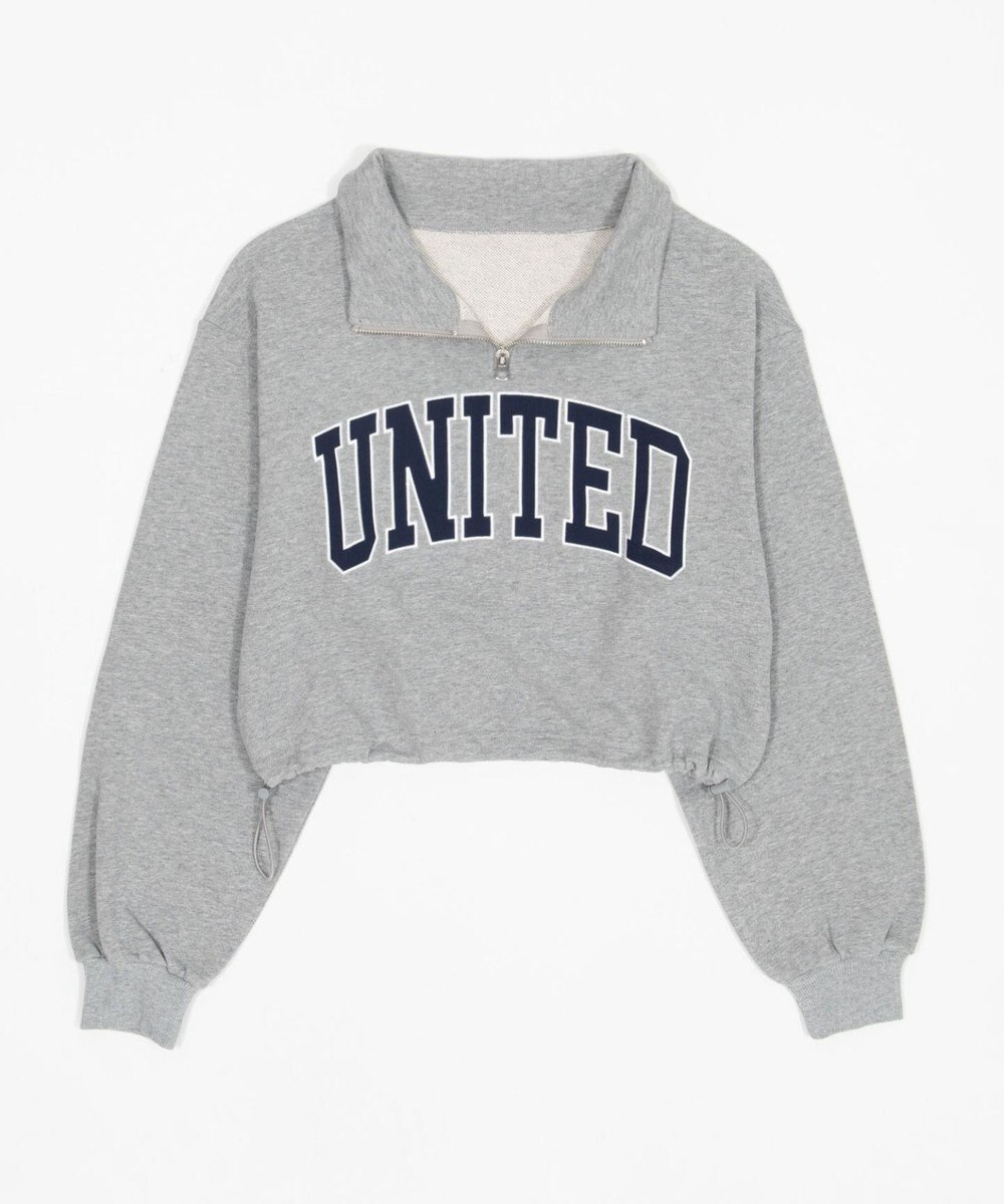 WEGO グラフィックハーフジップスウェット 