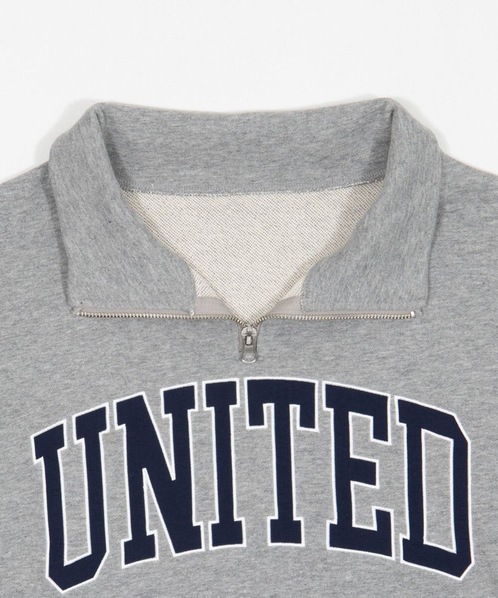 WEGO グラフィックハーフジップスウェット 