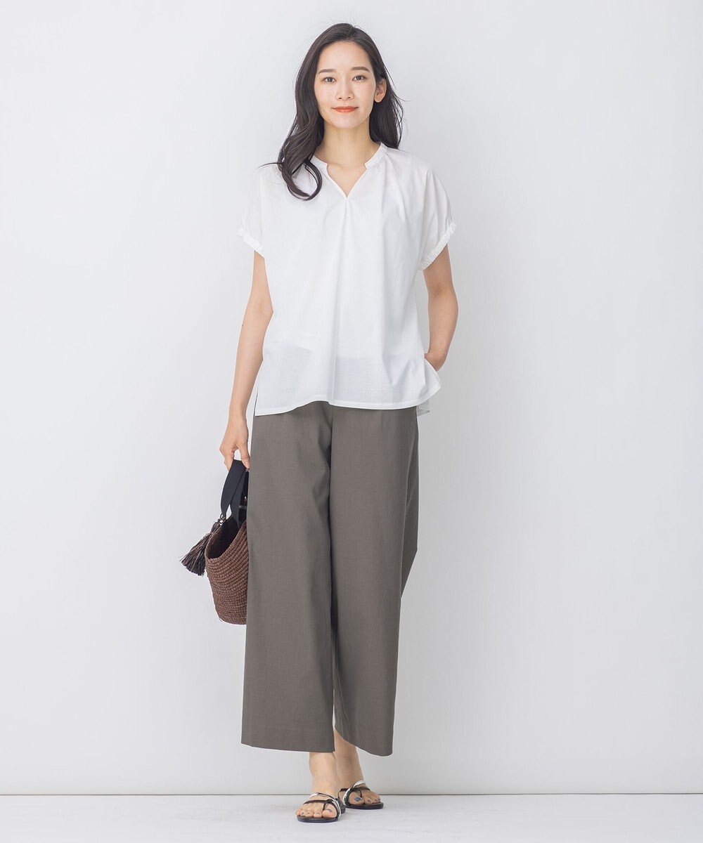 自由区 【接触冷感・吸水速乾・UVカット】パーフェクトパンツ ワイド 