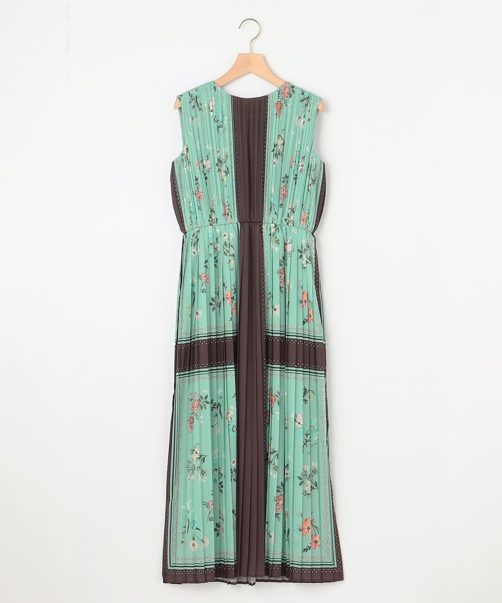 組曲 L スカーフパネルプリント ワンピース 