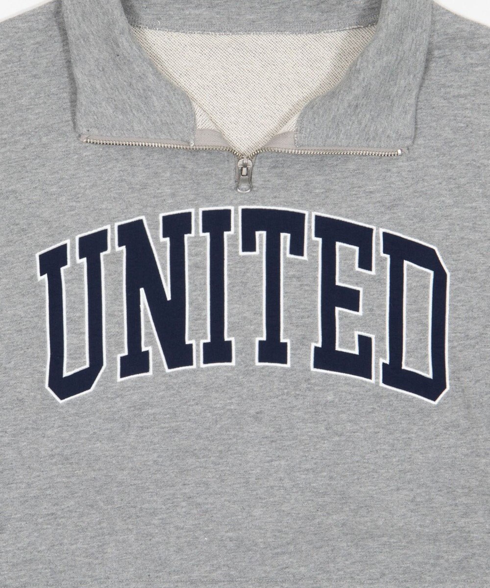 WEGO グラフィックハーフジップスウェット 