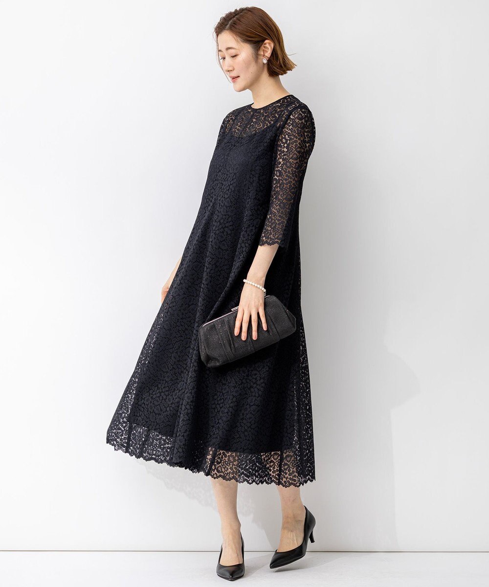 23区 S 【APPLAUDIR】ニュアンスフラワーレース ドレス 