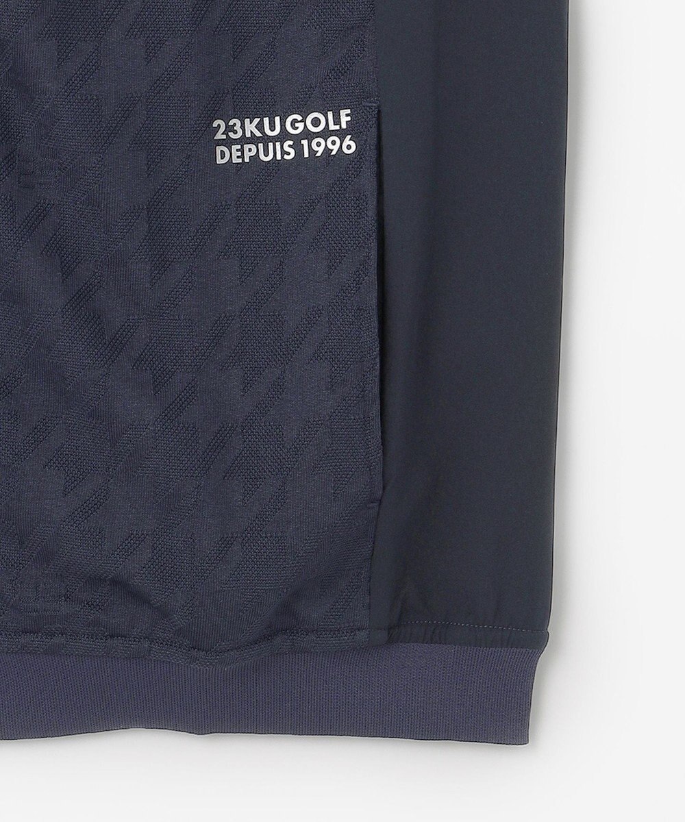 23区GOLF 【MEN】【UVカット】千鳥ジャカードニットブルゾン 