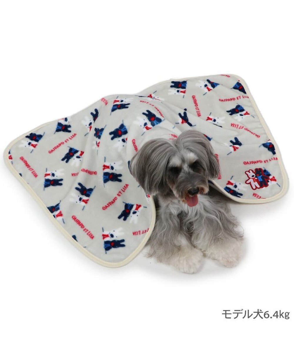 PET PARADISE リサとガスパール ブランケット 《頬杖柄》 