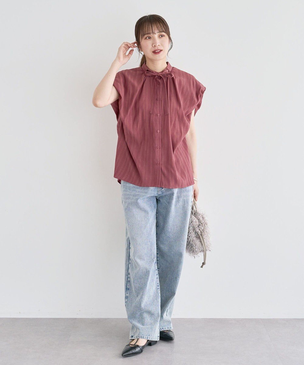 Green Parks ・ＥＬＥＮＣＡＲＥ　ＤＵＥ　ボウタイフレンチブラウス 