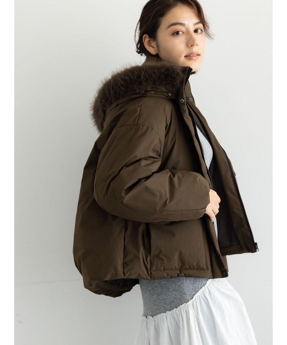 Te chichi 【宮本茉由着用】フードショートダウンジャケット 