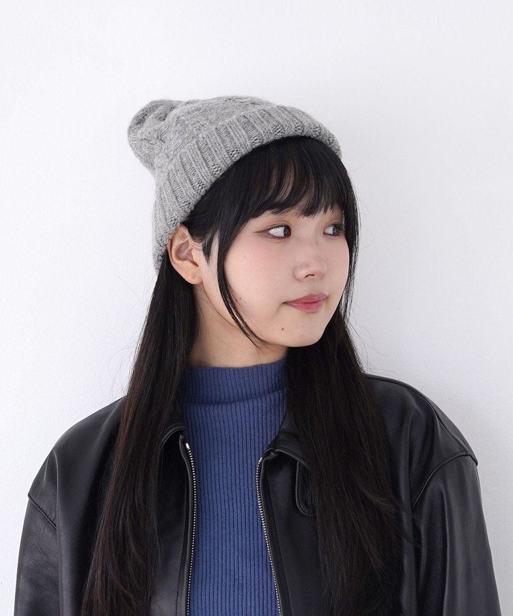 石田製帽 ベビーアルパカ　アラン編みワッチ 