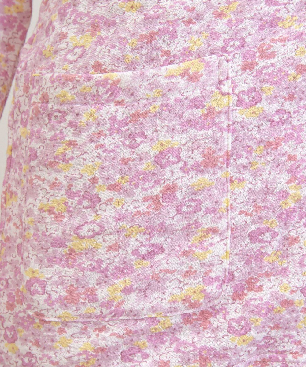 Wing 【数量限定　特別価格】 パジャマ 長袖 長ズボン 綿混(本体) キルトニット素材 保温性 あたたかい 前開きタイプ 丸首 小花柄 レディース EP6911 ウイング／ワコール 