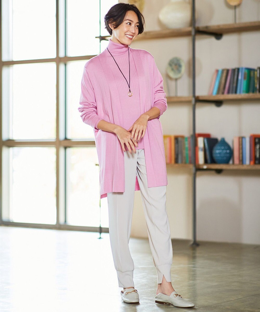 自由区 【洗える/Sサイズ有】カシミヤシルクブレンド ニットカーディガン 