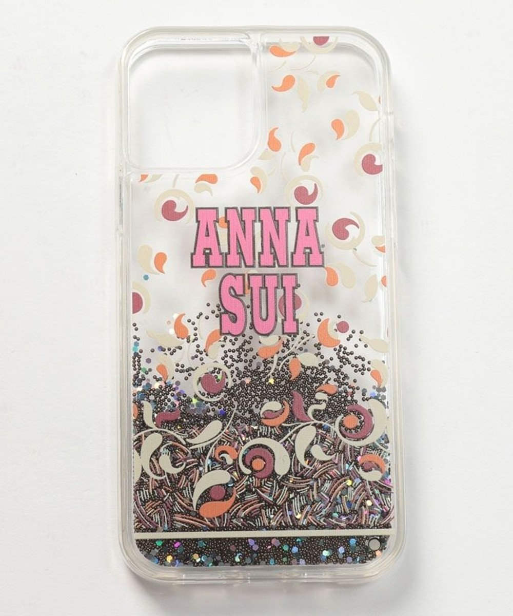 ANNA SUI AS iPhoneケース22AWグリッター（iPhone12/12Pro対応） レッド
