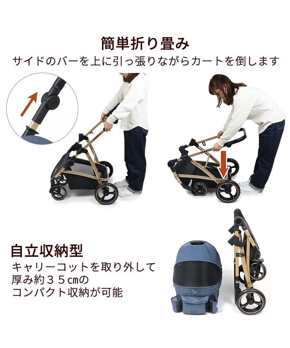 PET PARADISE smooca プレミアム ペットカート 《デニム調》 