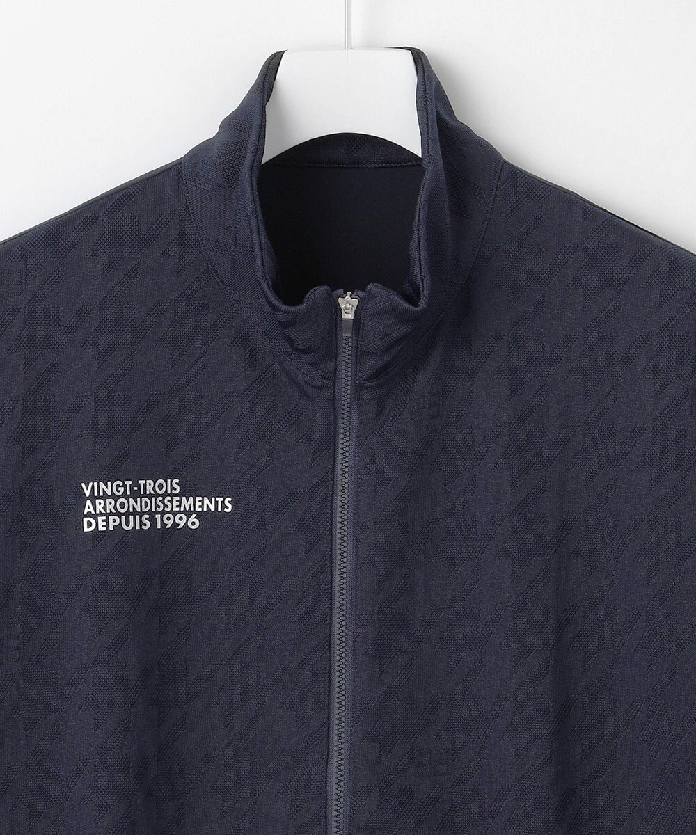 23区GOLF 【MEN】【UVカット】千鳥ジャカードニットブルゾン 